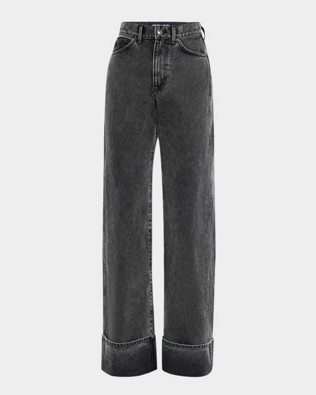 Taylor High-Rise Wide Cuffed Jeans